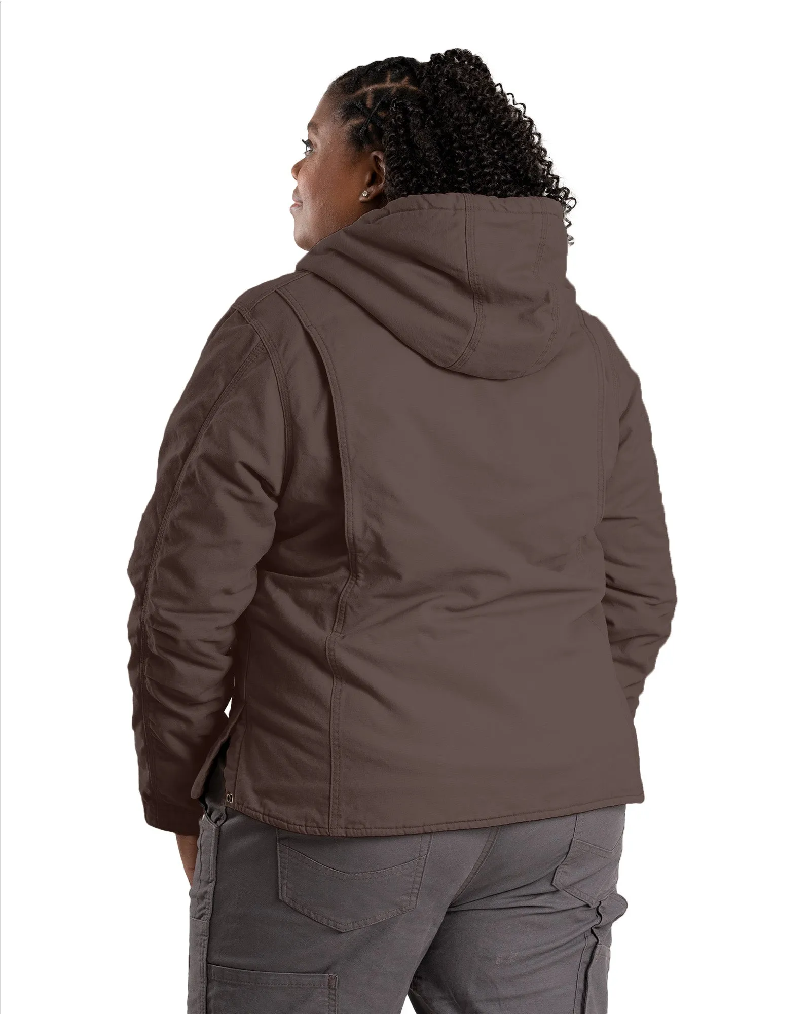 Women's Sherpa-Lined Duck Hooded Jacket