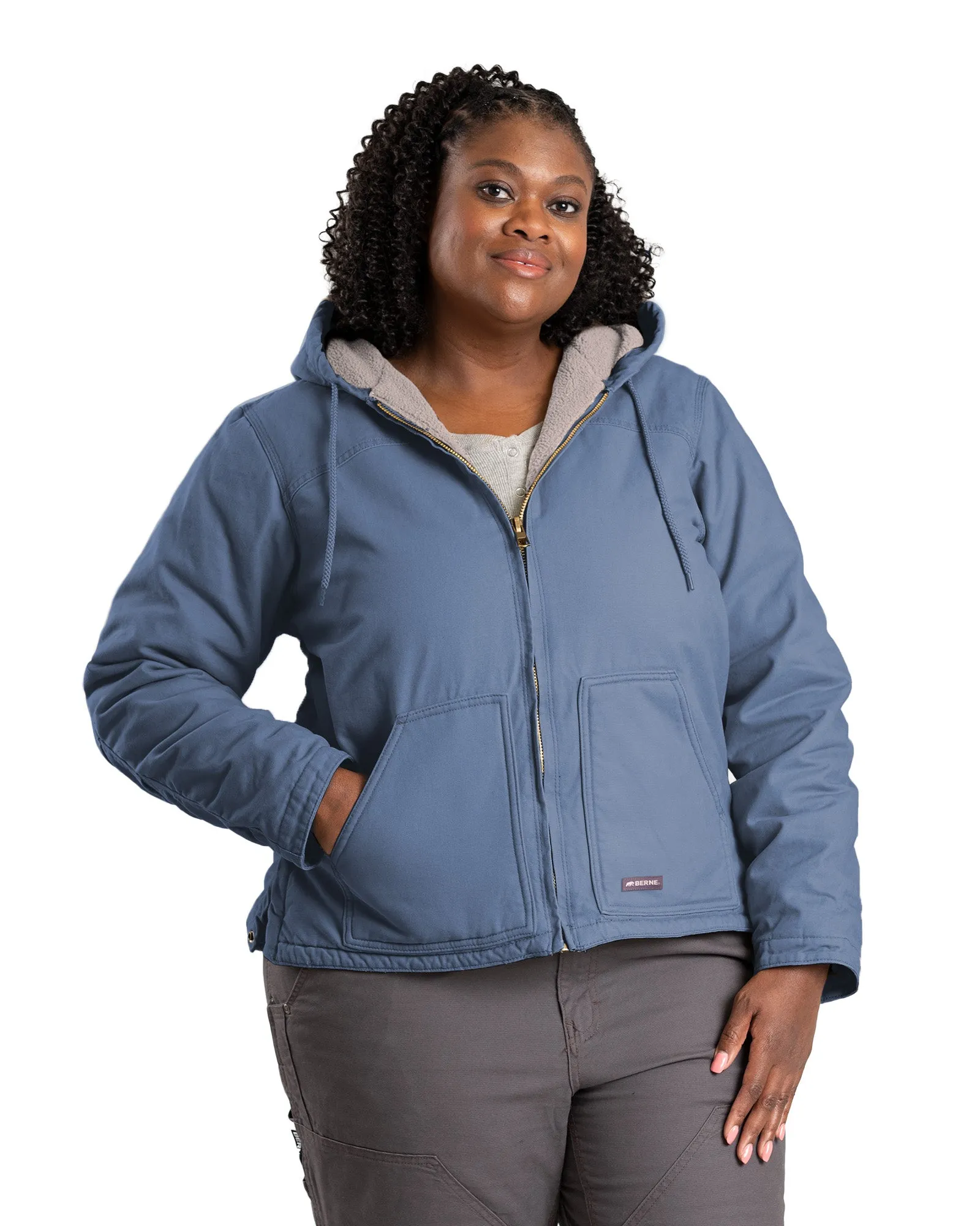 Women's Sherpa-Lined Duck Hooded Jacket
