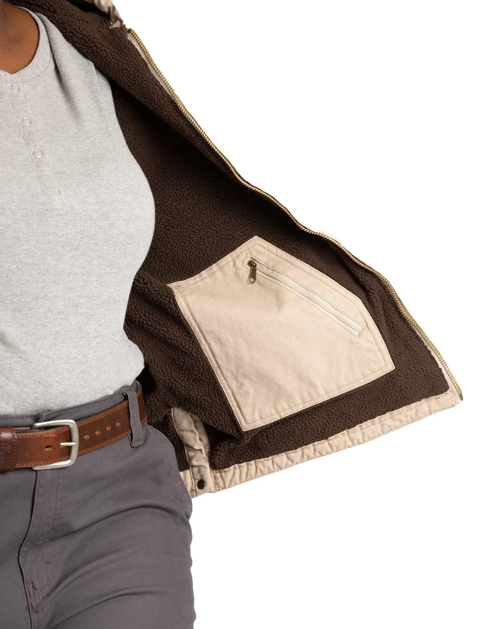 Women's Sherpa-Lined Duck Hooded Jacket