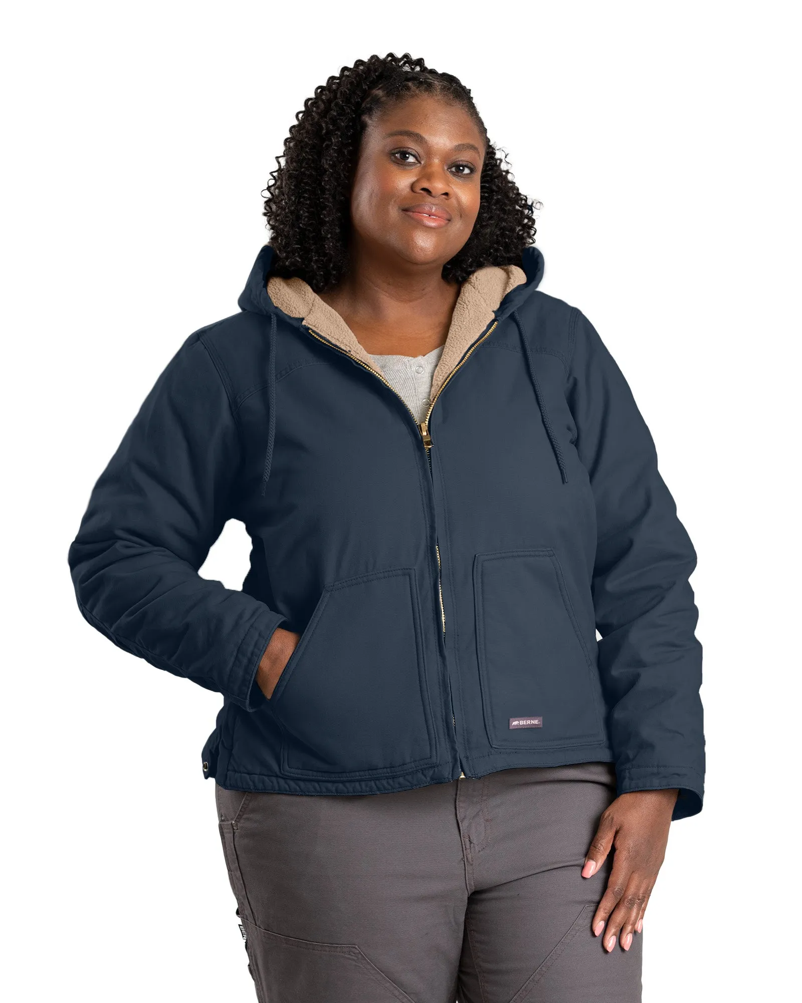 Women's Sherpa-Lined Duck Hooded Jacket