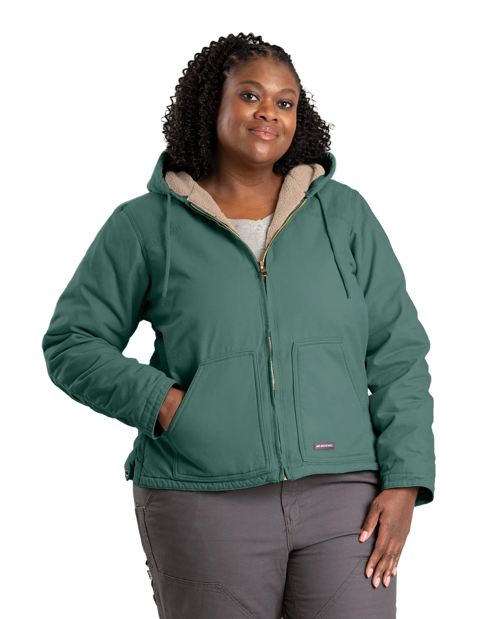 Women's Sherpa-Lined Duck Hooded Jacket