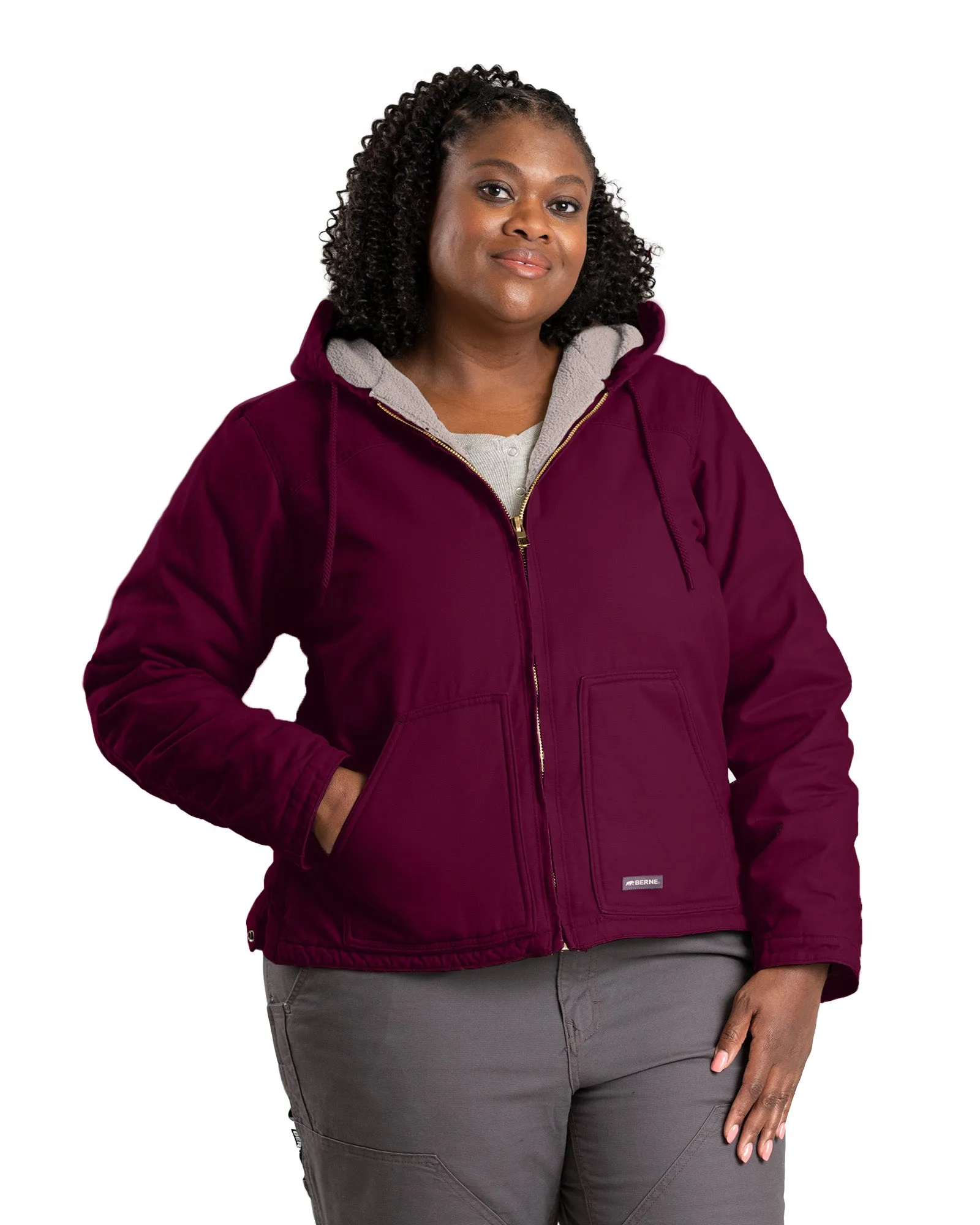 Women's Sherpa-Lined Duck Hooded Jacket