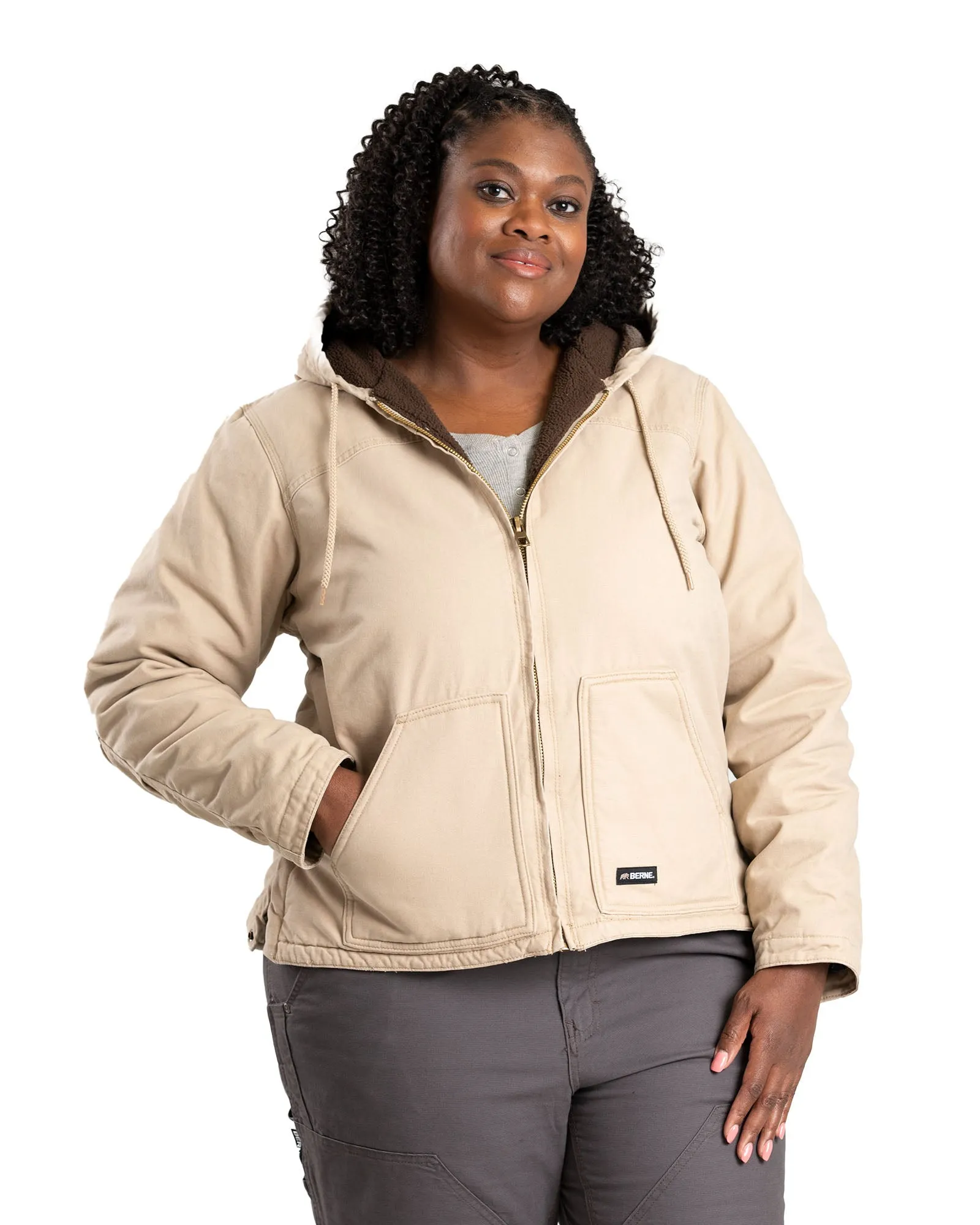 Women's Sherpa-Lined Duck Hooded Jacket