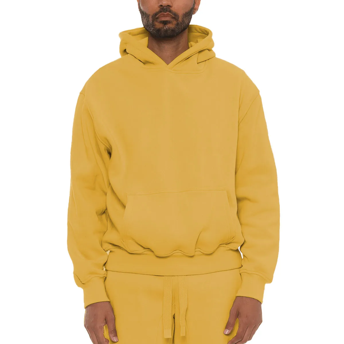 Yellow Premium Cotton Hoodie