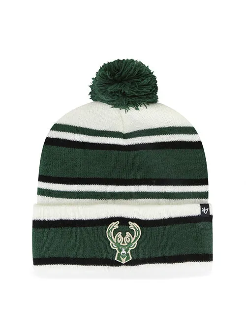 Youth '47 Brand Cuff Pom Stripling Milwaukee Bucks Knit Hat